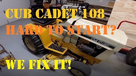 Cub Cadet 108 No Start? Fix it!