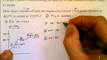 Example Problem 3: Determining the quantity of heat needed to convert water to steam BHS Chemistry