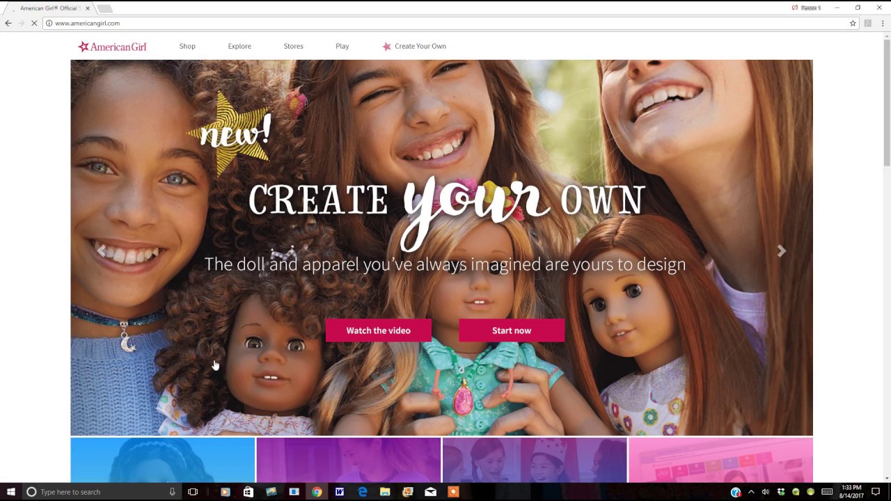 american girl website create your own