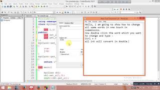 change same words in codeblocks with one touch