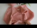 1 yumaktan 1 yelek  yakadan balama kolay rg bebek yelei modeli knitting