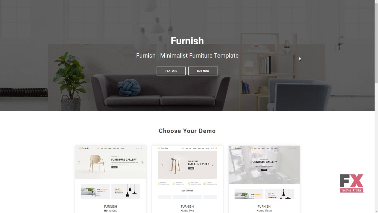 Furnish Minimalist Furniture site Template TMT Free Template