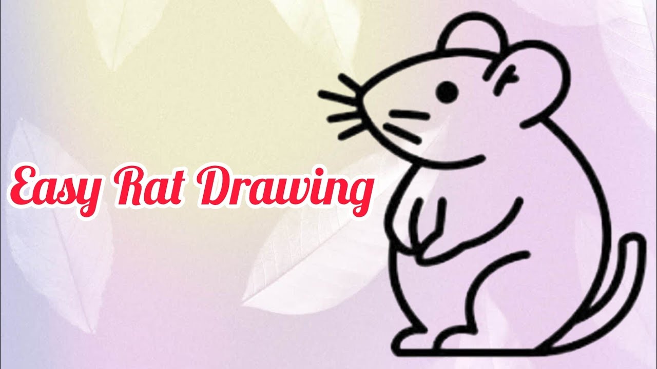 How to Draw Rat Using Circle | Mouse Drawing with Zero | Creative Number Art 