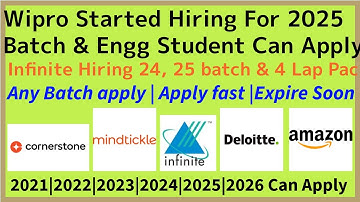 Deloitte, Mindtickle, Infinite Big Hiring | Off Campus Drive for 2022, 2023, 2024, 2025, 2026 Batch