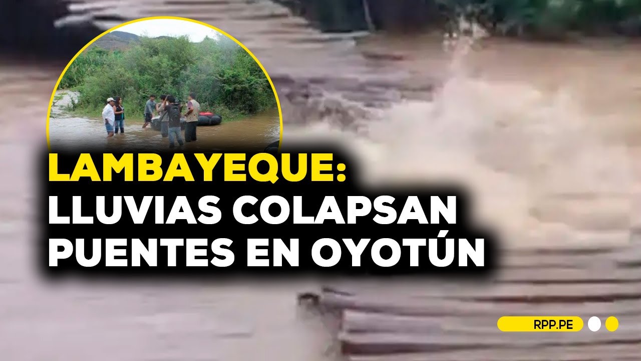 Oyotún aislado: pobladores cruzan ríos en llantas 