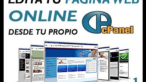 como editar una pagina web desde Cpanel online
