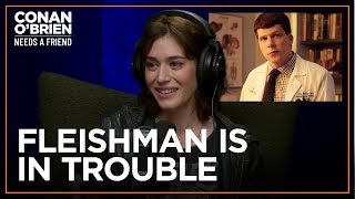Lizzy Caplan & Conan Rave About Jesse Eisenberg | Conan O'Brien Needs A Friend