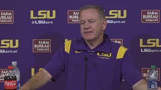 No. 10 LSU, first-year coach Brian Kelly upend No. 6 Alabama, 32-31, on overtime two-point pass play