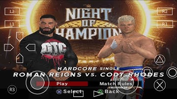 WWE 2K24 PS2 New Game For Aether SX2 PS2 Emulator On Android | Roman Reigns Vs. Cody Rhodes|Gameplay