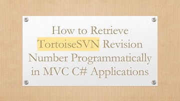 How to Retrieve TortoiseSVN Revision Number Programmatically in MVC C# Applications