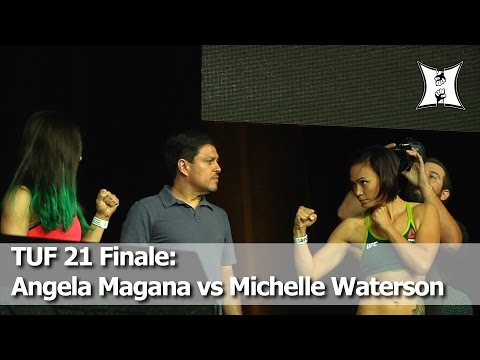 TUF 21 Finale Weigh-in: Angela Magana vs Michelle “Karate Hottie” Waterson (HD / Unedited)