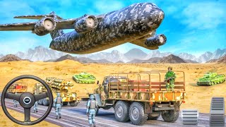 Army Cargo Truck Simulator 3D || US Airplane Vehicle Transporter Truck Driving