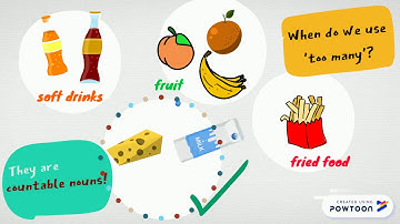 Quantifiers: too many/ too much