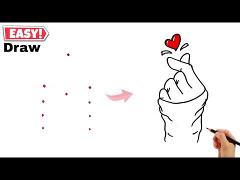 BTS Heart hand drawing // Tumblr Korean Heart Drawing // BTS