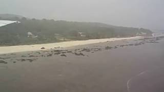 Nauru  Flight  Plane landing rainning  Aterrizando lloviendo  2019