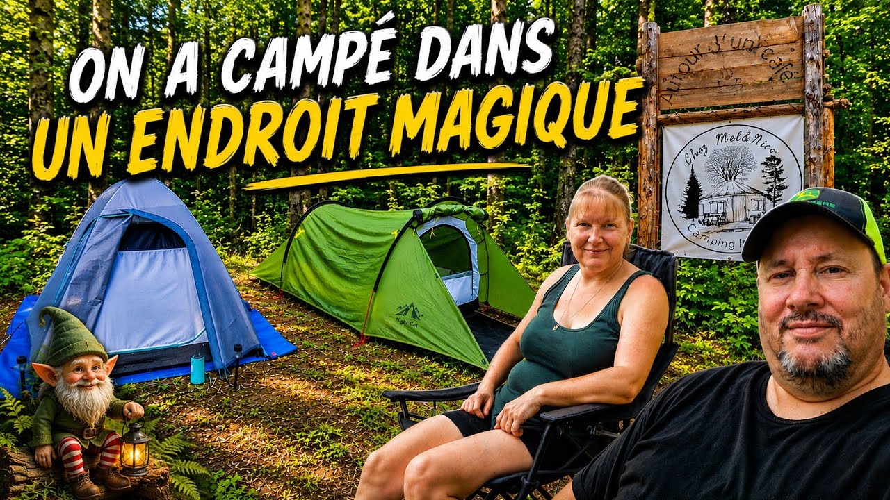 On campe dans un endroit magique en Mauricie !