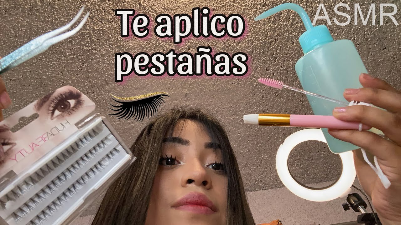 ASMR te pongo extensiones de pestañas 👁️👁️