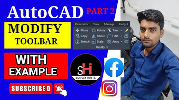 Autocad Tutorial for beginners || Modify Toolbar Explain in hindi | Part 2