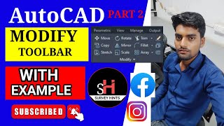 Autocad Tutorial for beginners || Modify Toolbar Explain in hindi | Part 2
