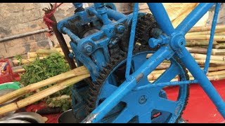 インド・手動超低速ジューサーで絞るさとうきびジュースの作り方【世界の屋台から】