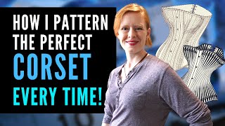 The EASIEST Way To Make A CORSET Pattern - Making a PERFECTLY Fitting CORSET For You - Beginners DIY