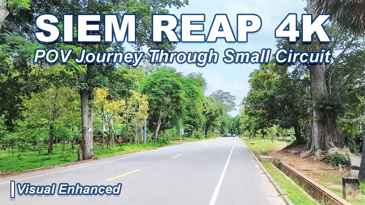 Epic Journey in Cambodia 4K - Traveling POV Through Angkor's Park, Small Circuit in Siem Reap