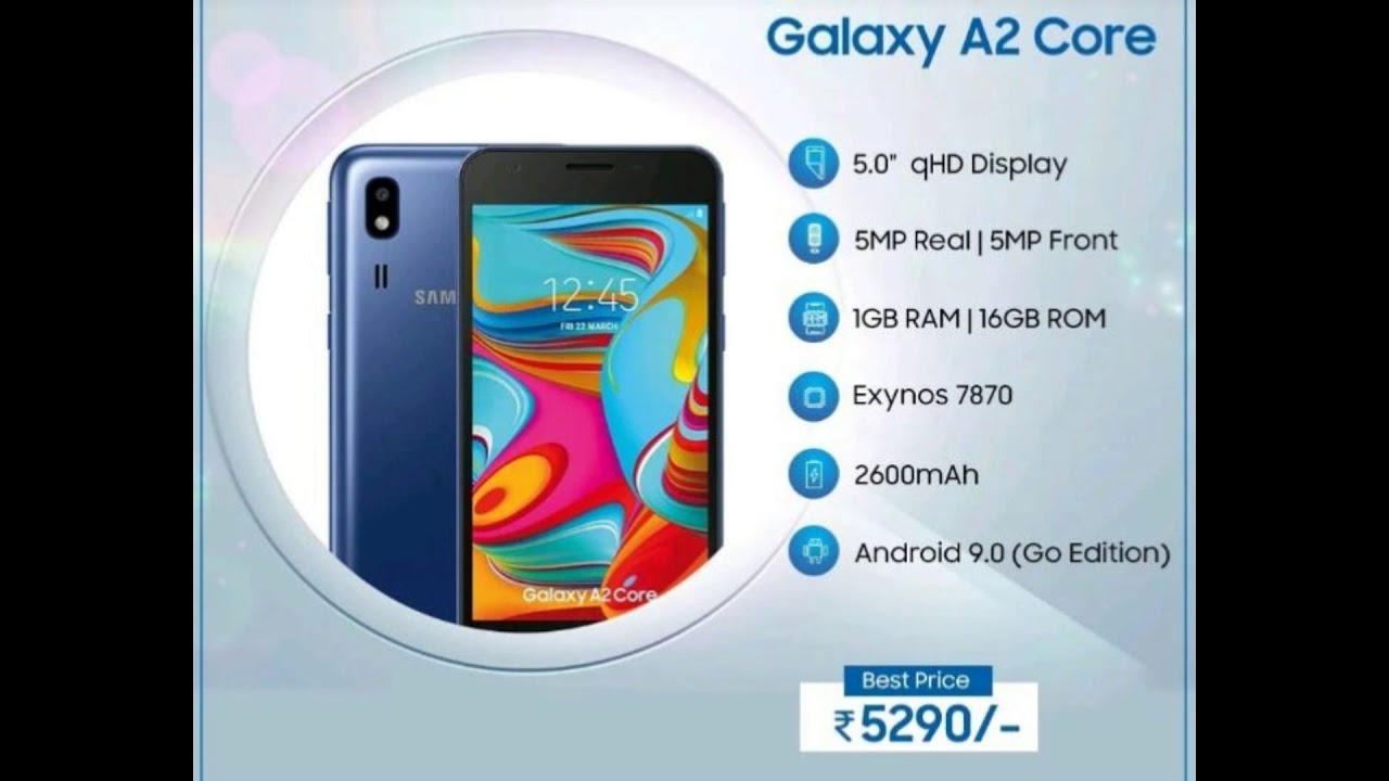 Смартфон Samsung Galaxy A01 Core 16gb Обзор