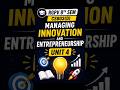 🎯Top 10 Unit 4 Important Topics Managing Innovation & Entrepreneurship🔥#shorts #viral #trending #MIE