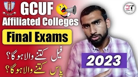 Passing Percentage in Final Exams 2023 Affiliated Colleges GCUF| Fail Kitny No Wala hota hai
