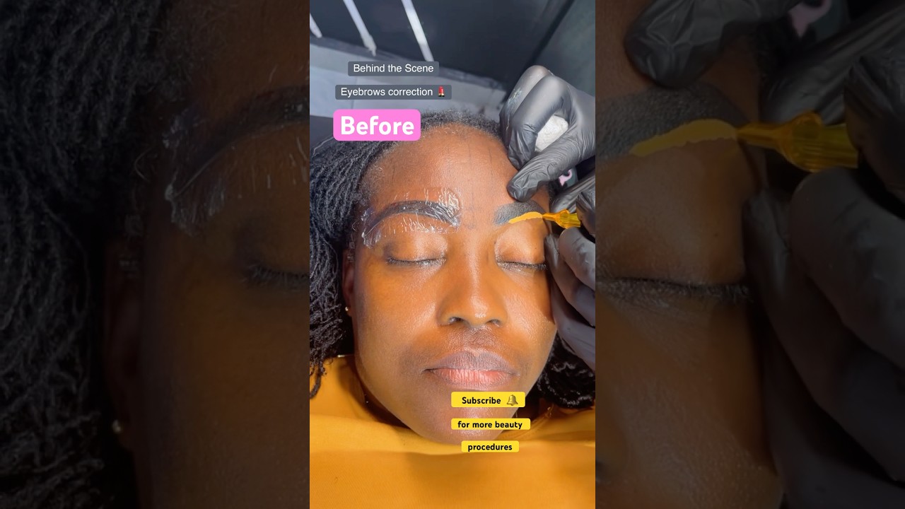 Ombré Powder Brows Tattoo Correction 🔥