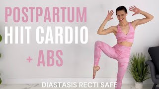 15 Minute Postpartum Workout | Cardio + Pilates Abs | Diastasis Recti Safe