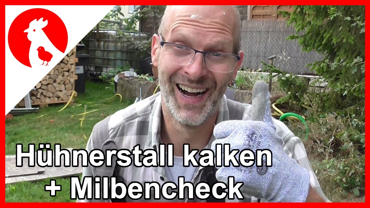 012 Hühnerstall ausmisten, säubern, kalken, ölen und Milbenkontrolle - Jensman and the Huhns🐔