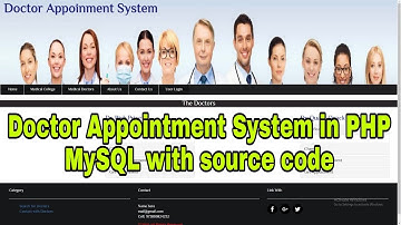 Doctor Appointment System in PHP MySQL with source code