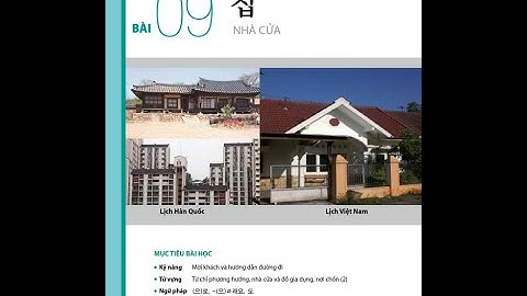 Từ Vựng Bài 9 집  / Nhà cửa - Tiếng Hàn Tổng Hợp Sơ Cấp 1
