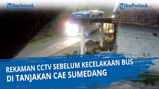 Rekaman CCTV Sebelum Kecelakaan Bus di Tanjakan Cae Sumedang