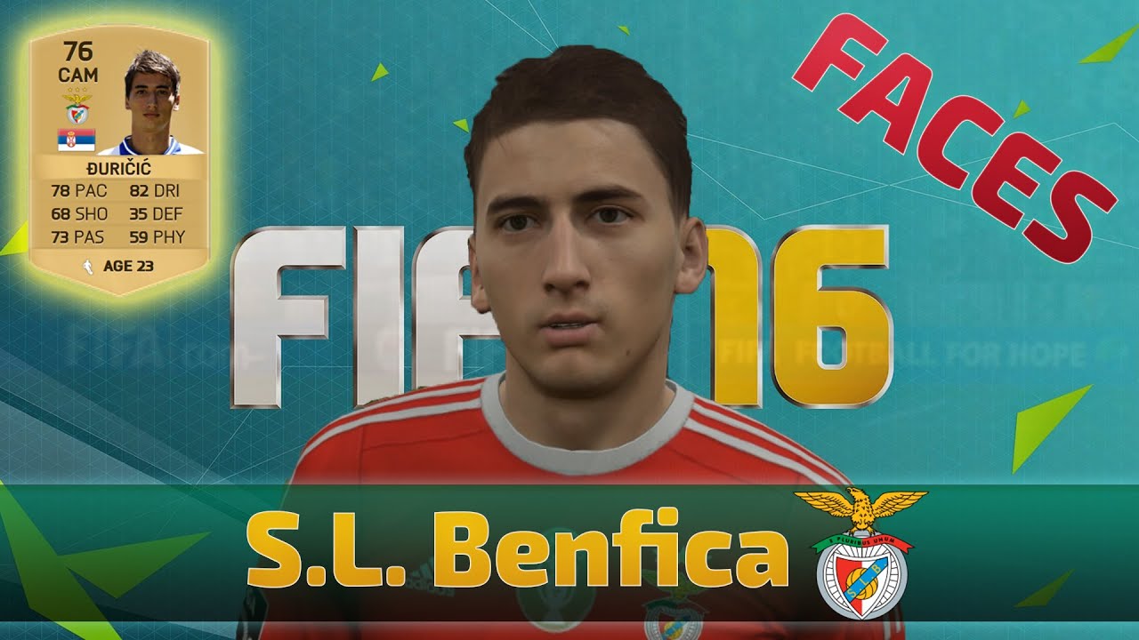 FIFA 16 S.L. Benfica Player Faces (PS4/XBOX ONE/PC)