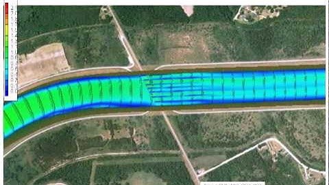 Velocity Contours & Velocity Vectors - Hwy 35 Bridge