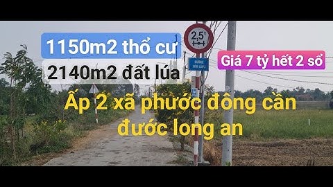 Bán  đất thổ cư  và lúa || đường xe hơi xã phước đông cần đước long an ||.