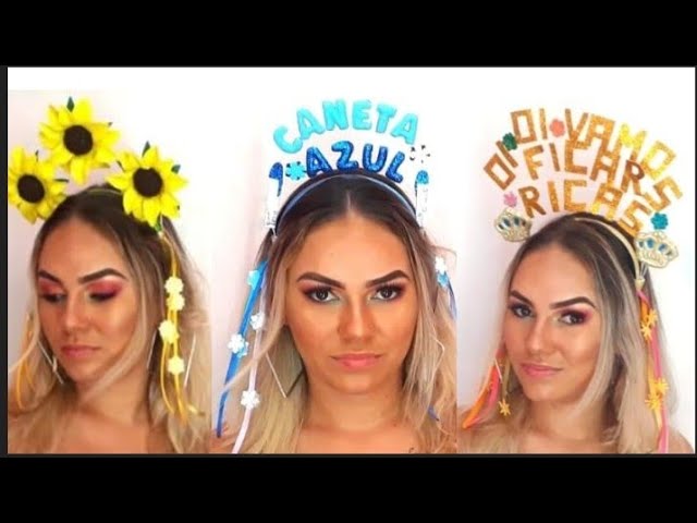 Como Fazer Tiara Orelha de Gatinho em E.V.A com Glitter(Carnaval