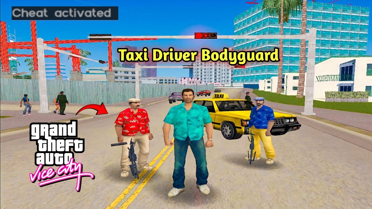 GTA Vice City Taxi Driver Bodyguard New Cheat Code (Taxi With Bodyguard