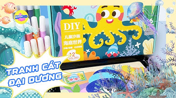 Tô tranh cát sinh vật biển 🌊| Set DIY Sand Painting | Đồ chơi đại dương