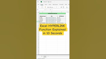 Excel HYPERLINK Function Explained in 10 Seconds | Clickable Links in Excel