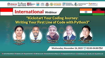 INTERNATIONAL WEBINAR: Kickstart Your Coding Journey: Writing Your First Line of Code with Python3