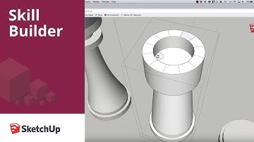 SketchUp Skill Builder: Modeling a Chess Set Part 3 - Rook