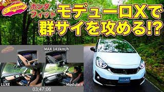 【群サイを攻める!?】ホンダ フィット モデューロX とノーマル を ラブカーズTV 河口まなぶ が走り比べ！　明らかな速さの違いを比較動画でもチェック！