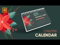 HOW TO CREATE A CALENDAR WITH CHRISTMAS FLOWER IN ADOBE ILLUSTRATOR