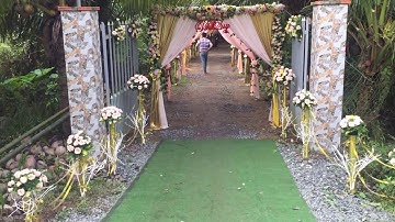 Cưới Hỏi Bến Tre - Rạp Cưới Kim Long Decor tiệc cưới 60m lối đi vô sảnh cưới tại Huyện Mỏ Cày Bắc