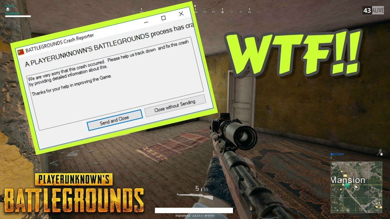 Game Crashing Wont Stop The Deceasing-PUBG - YouTube