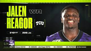 Eagles Select Jalen Reagor with the 21st pick in the 2020 NFL Draft