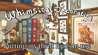 🦋 Decorating with my THRIFTED Home Decor Finds - Whimsical, Cottagecore, Fairycore Interior Design 🍄